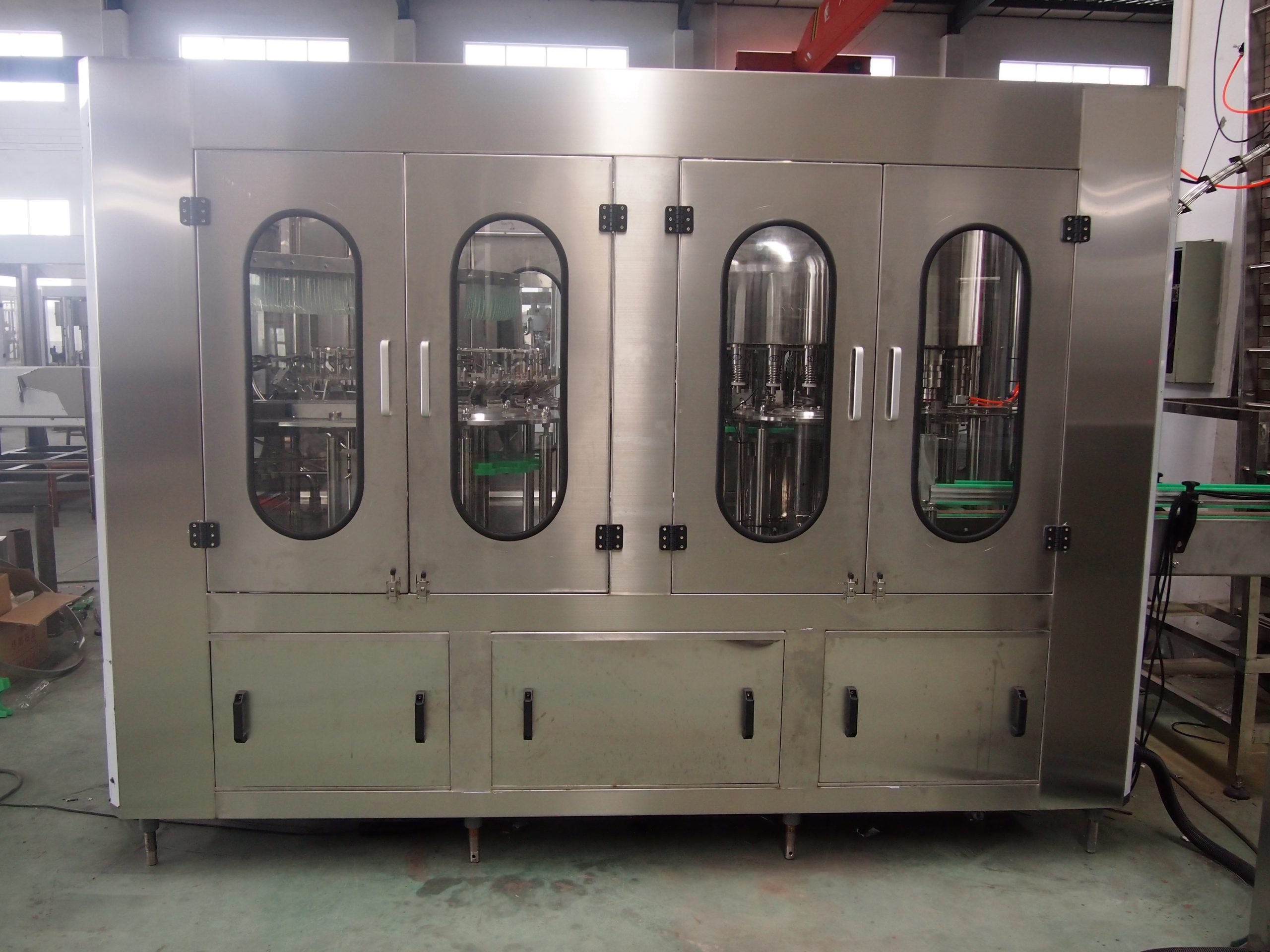 máquina de enjuague llenado y tapado agua