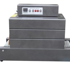 túnel de shrink con transportador de rodillos o malla